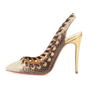 Christian Louboutins slingback pumps